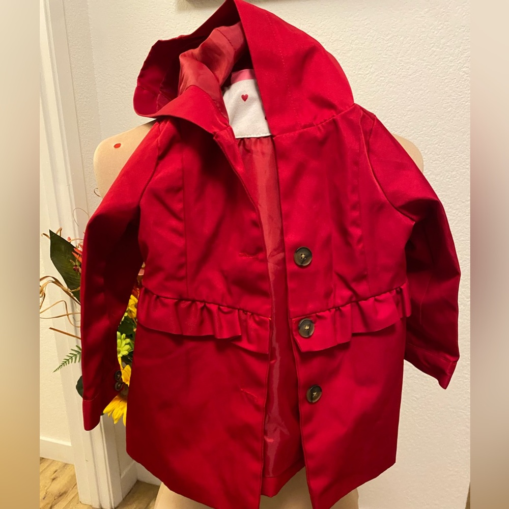 Isaac Mizrahi Vibrant Red Kids Raincoat